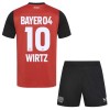 Original Trikotsatz Bayer 04 Leverkusen Florian Wirtz 10 Heimtrikot 2024-25 Für Kinder